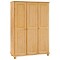 Šatní skříň 3 dveře dřevěná lak masiv borovice