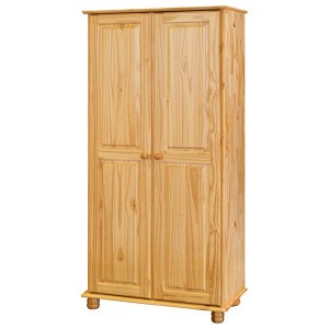 Šatní skříň 2 dveře dřevěná lak masiv borovice IDEA nábytek ID-8860