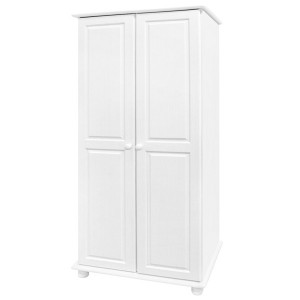 Šatní skříň 2 dveře bílá masiv borovice IDEA nábytek ID-8860B