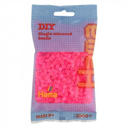 Hama zažehlovací neonové fuchsia korálky 1000ks MIDI
