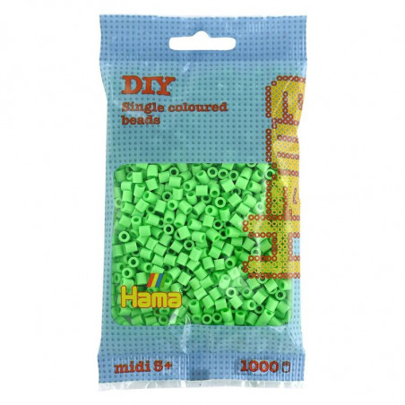 Hama zažehlovací pastelově zelené korálky 1000ks MIDI