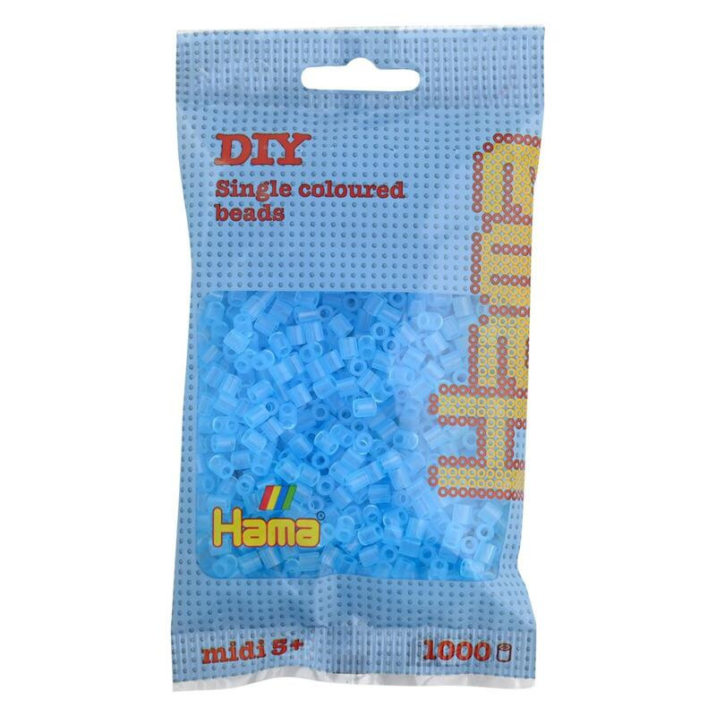 Hama zažehlovací průhledné aqua korálky 1000ks MIDI