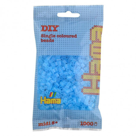 Hama zažehlovací průhledné aqua korálky 1000ks MIDI