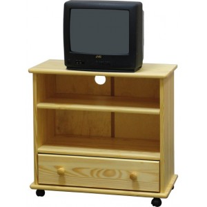 TV stolek dřevěný lak masiv borovice šuplík IDEA nábytek ID-8841