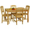 Jídelní sestava stůl a 4 židle lak masiv borovice
