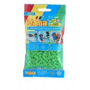 Hama zažehlovací zářivě zelené korálky 1000ks MIDI Hama HA-H207-42