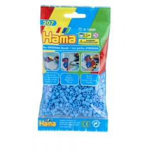 Hama zažehlovací pastelově modré korálky 1000ks MIDI Hama HA-H207-46