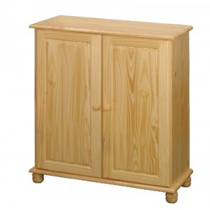 Komoda prádelník 2 dveře dřevěná lak masiv borovice IDEA nábytek ID-8017