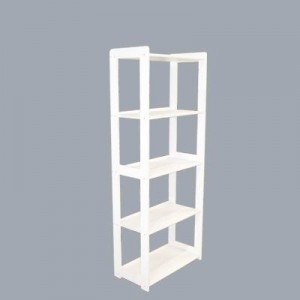 Knihovna 161 dřevěná bílá masiv borovice IDEA nábytek ID-8026