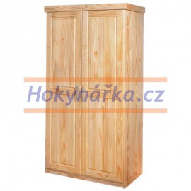 Šatní skříň 2 dveře 190 dřevěná lakovaná masiv borovice