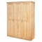 Šatní skříň 3 dveře 190 lak masiv borovice