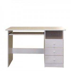 PC psací stůl malý dřevěný bílý lak masiv borovice IDEA nábytek ID-8844B