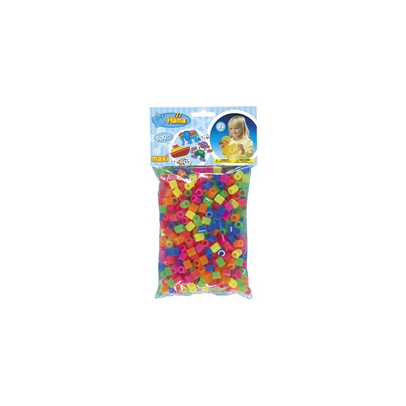 Hama Mix korálky v sáčku - 500 ks - MAXI Hama Mix korálky v sáčku - 500 ks - MAXI