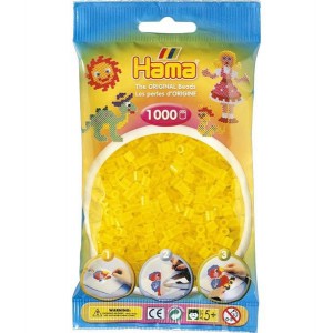 Hama zažehlovací průhledné žluté korálky 1000ks MIDI Hama HA-H207-14
