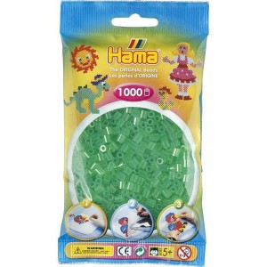Hama zažehlovací průhledné zelené korálky 1000ks MIDI Hama HA-H207-16