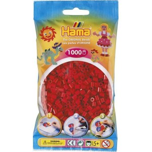 Hama zažehlovací tmavě červené korálky 1000ks MIDI Hama HA-H207-22
