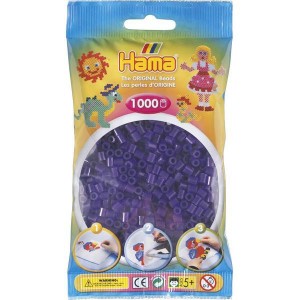 Hama zažehlovací průhledné fialové korálky 1000ks MIDI Hama HA-H207-24
