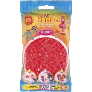 Hama zažehlovací neonové červené korálky 1000ks MIDI Hama HA-H207-35