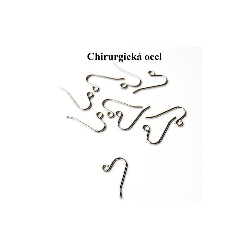 Afroháčky chirurgická ocel 22x11mm 10ks Afroháčky chirurgická ocel 22x11mm 10ks