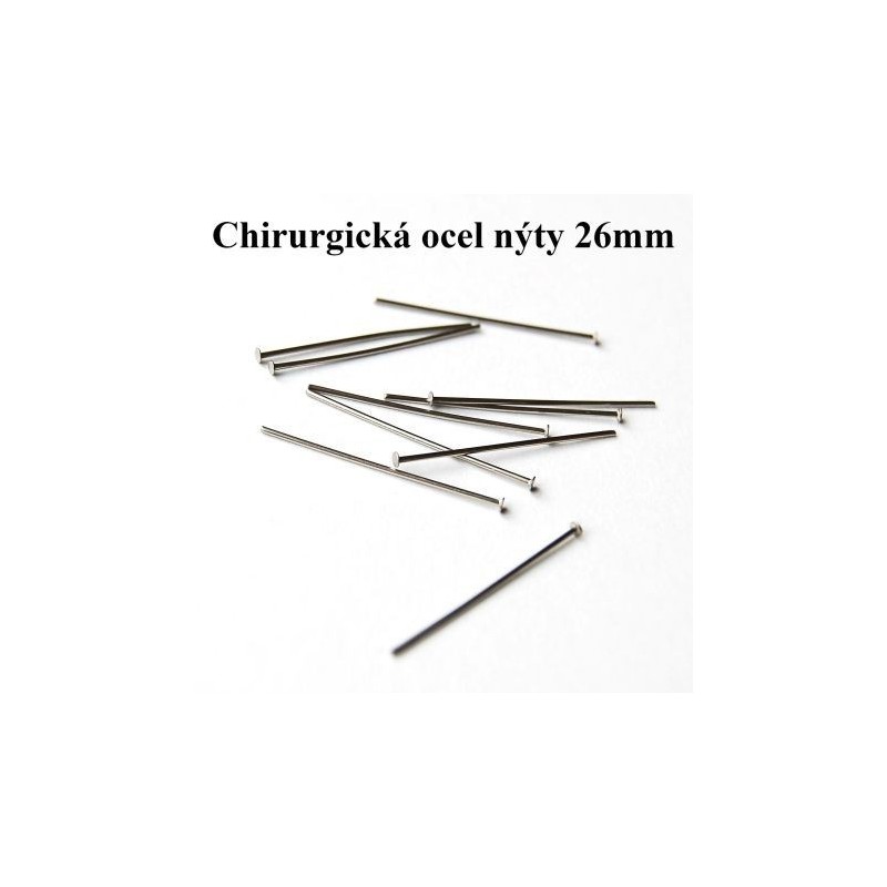 Ketlovací nýty chirurgická ocel 26 x 0,7mm 10ks Ketlovací nýty chirurgická ocel 26 x 0,7mm 10ks