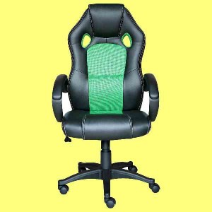 Kancelářská židle FORMULA houpací černo-zelená IDEA nábytek ID-K121