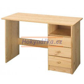 PC psací stůl malý dřevěný lak masiv borovice