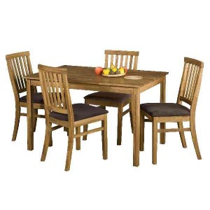 Jídelní sestava stůl a 4 polstr židle masiv dub olej IDEA nábytek ID-4419