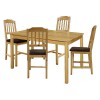 Jídelní sestava stůl 118 a 4 židle lak masiv borovice