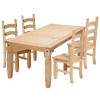 Jídelní sestava Corona stůl 152 a 4 židle vosk masiv borovice