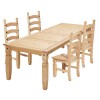Jídelní sestava Corona stůl 178 a 4 židle vosk masiv borovice