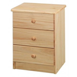 Komoda úzká 3 zásuvky dřevěná lak masiv borovice IDEA nábytek ID-819