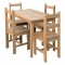 Jídelní sestava Corona2 malý stůl a 4 židle vosk masiv borovice