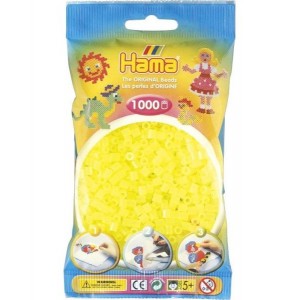 Hama neonové žluté korálky 1000ks MIDI Hama HA-H207-34