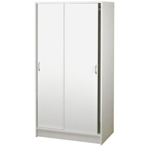 Šatní skříň 2 posuvné dveře lamino bílá IDEA nábytek ID-IN282991