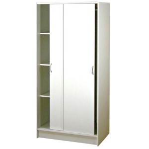 Šatní skříň kombi 2 posuvné dveře lamino bílá IDEA nábytek ID-5223B