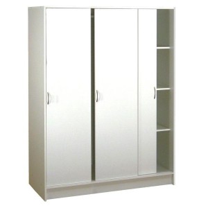Šatní skříň kombi 3 posuvné dveře lamino bílá IDEA nábytek ID-3323B