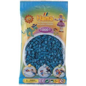 Hama zažehlovací tmavě tyrkysové korálky 1000ks MIDI Hama HA-H207-83