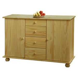 Příborník dřevěný lak masiv borovice IDEA nábytek ID-8045