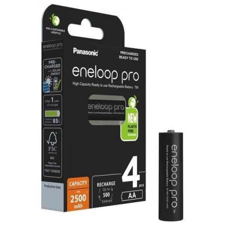 Baterie Panasonic eneloop Pro AA 2500mAh NiMH 3HCDE/4BE