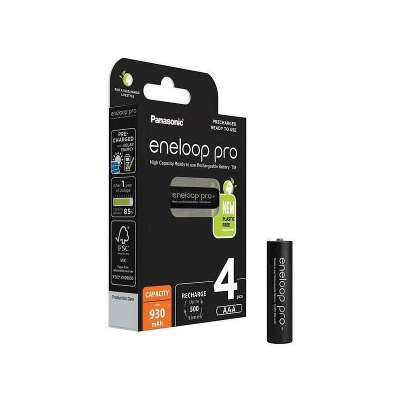 Baterie Panasonic eneloop Pro AAA 930mAh NiMH 4HCDE/4BE